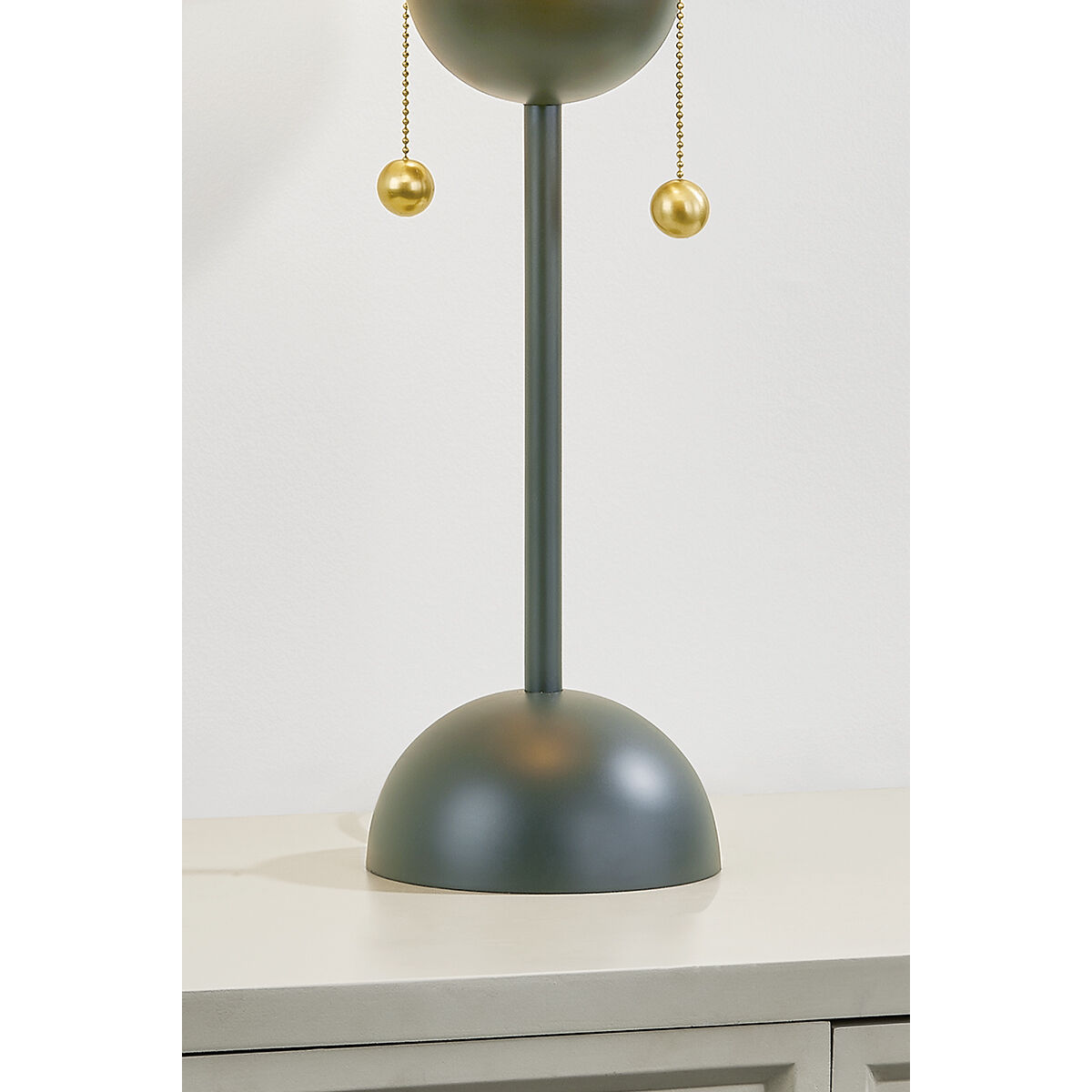 Jojo 25 inch 15.00 watt Aged Brass/Soft Studio Green Table Lamp Portable Light